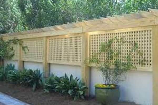 pine lattice fencing